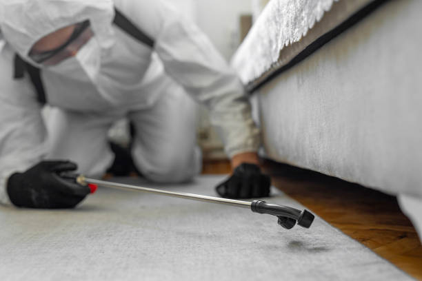 Professional Mosquito Control technician working in Random Lake, WI